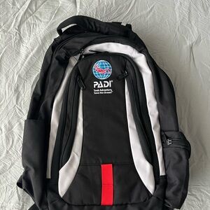 Black and White Backpack for Men